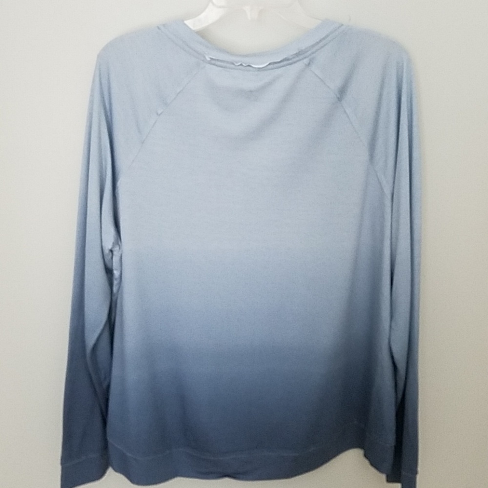Mudd Dip Dye Ombre Blue Pullover Size Large - Picture 5 of 7